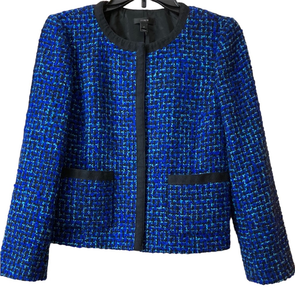 J Crew Boucle Suit Jacket Size 6
